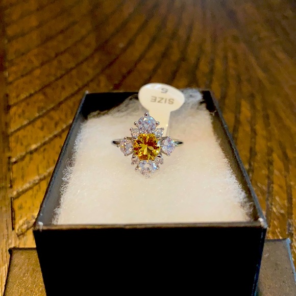 Beautiful Dreamer Yellow Topaz Ring Size 5